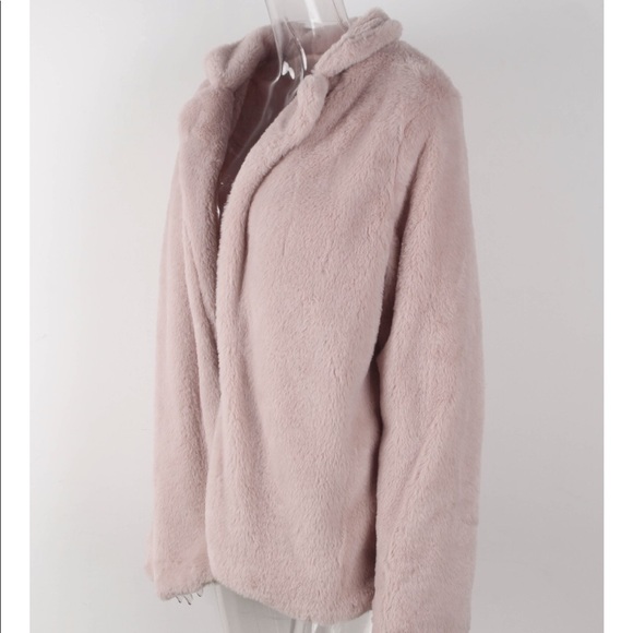 Blush Color Faux Fur Jacket - Picture 3 of 5